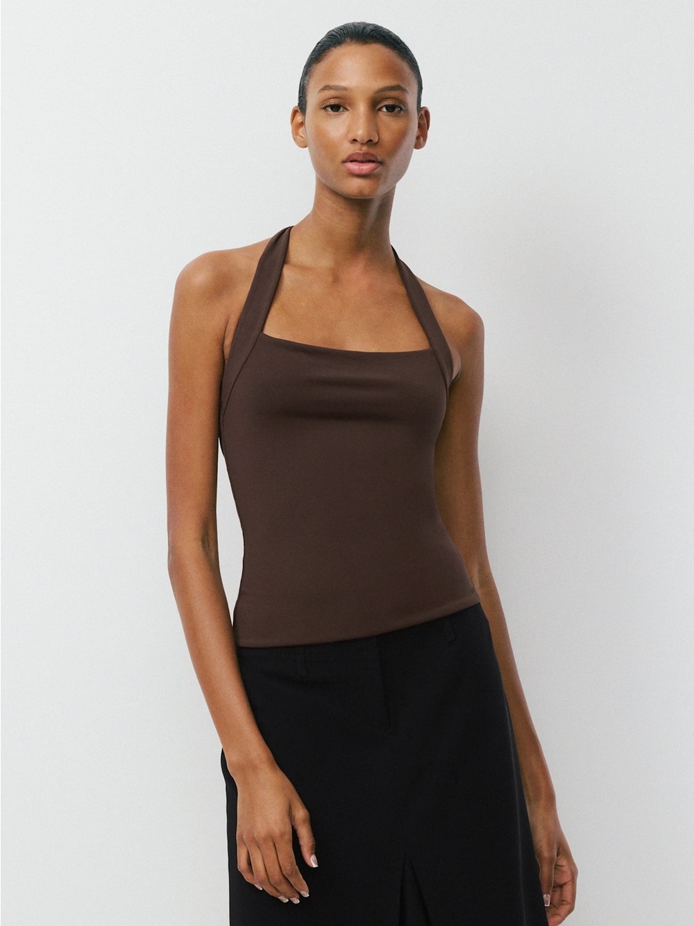 Aritzia Brown contour Halter